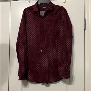 Express maroon button down (extra slim)